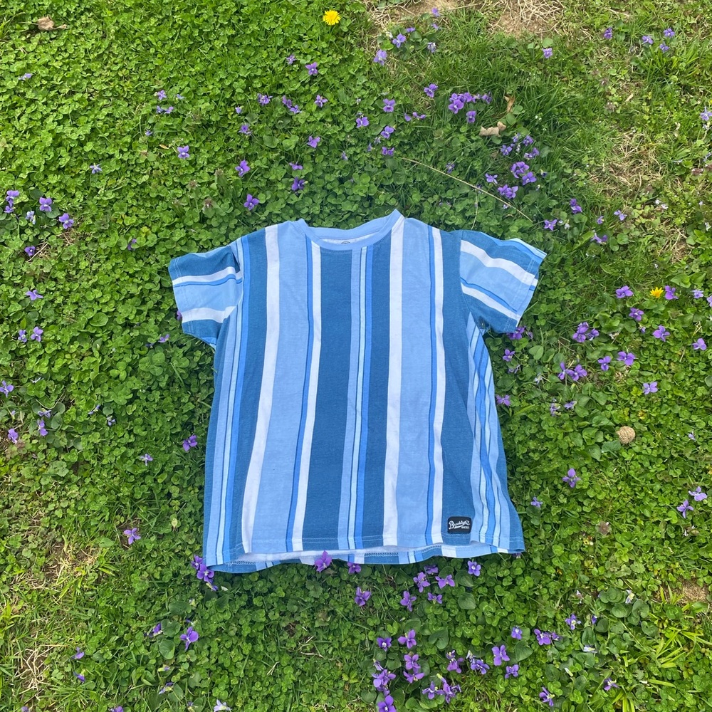 Stripped blue shirt